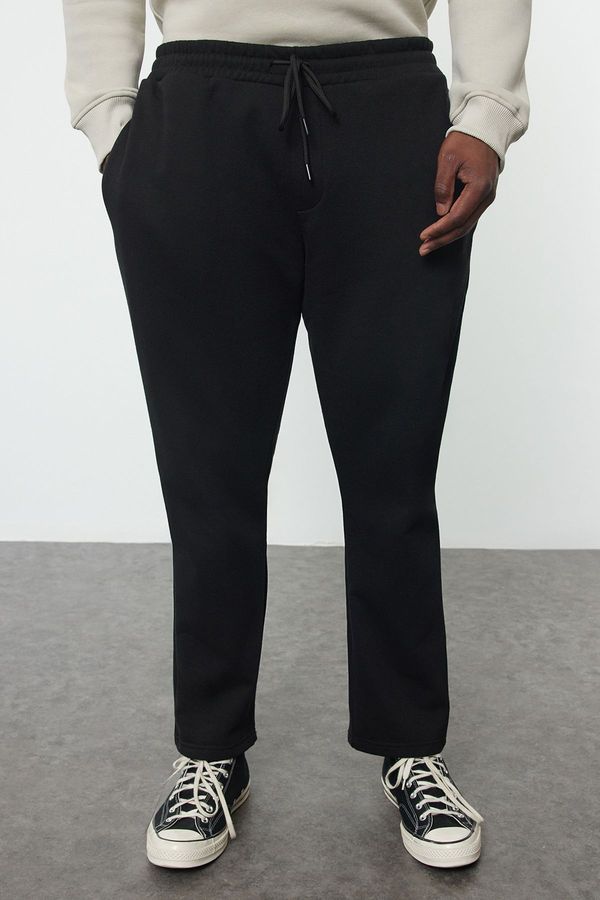 Trendyol Trendyol Black Regular Cut Plus Size Sweatpants