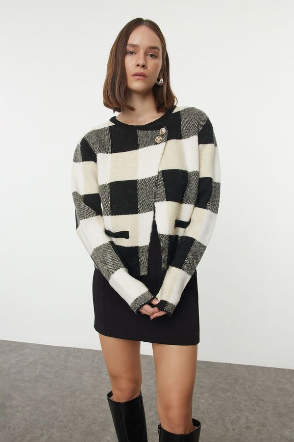 Trendyol Trendyol Black Soft Texture Knitted Cardigan