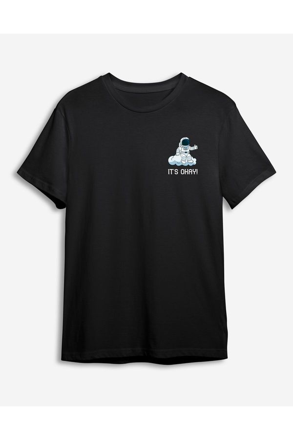 Trendyol Trendyol Black Text Printed Regular Cut T-shirt