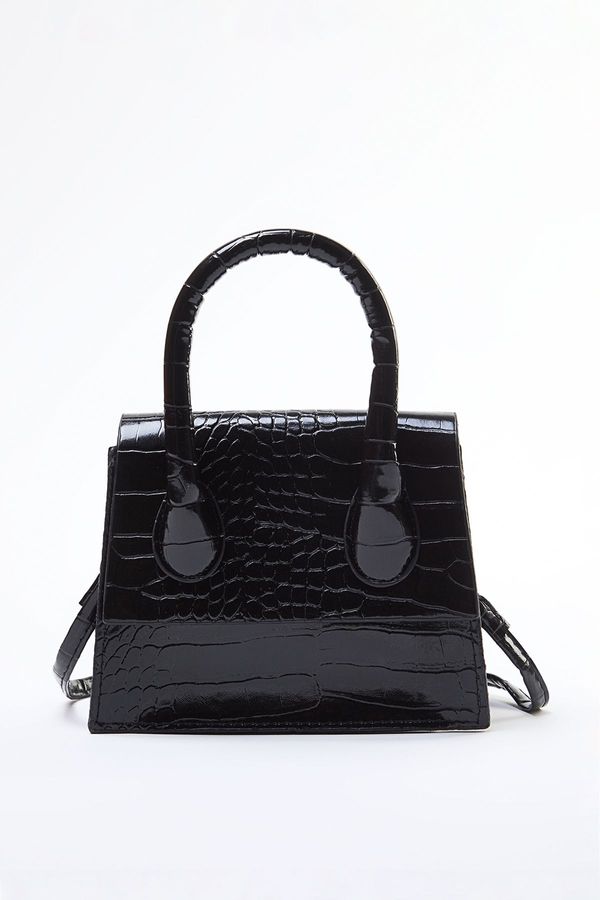 Trendyol Trendyol Black Textured Cross Strap Women's Mini City Bag