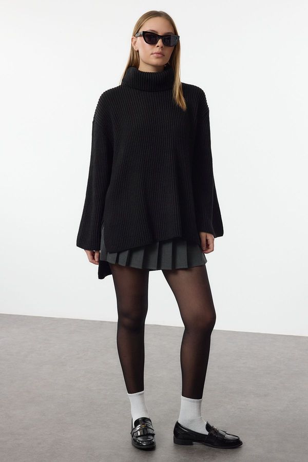 Trendyol Trendyol Black Turtleneck Knit Sweater