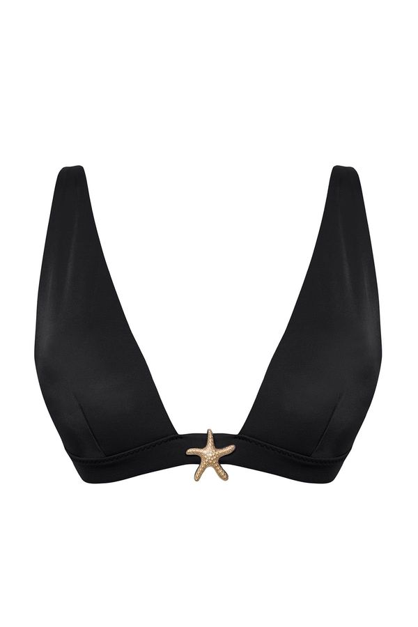 Trendyol Trendyol Black*001 Plain Accessory Strappy Bikini Top