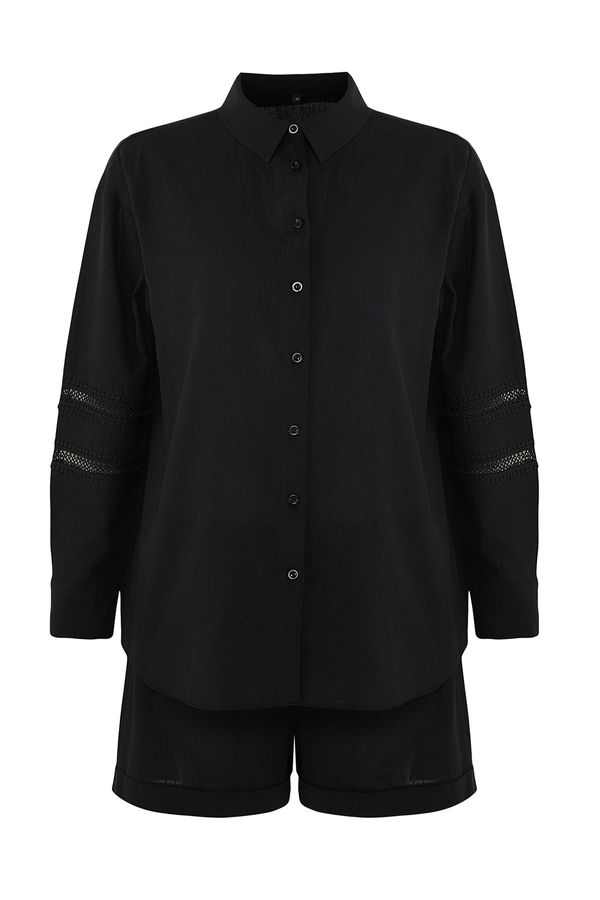 Trendyol Trendyol Black*001 Plain Woven 100% Cotton