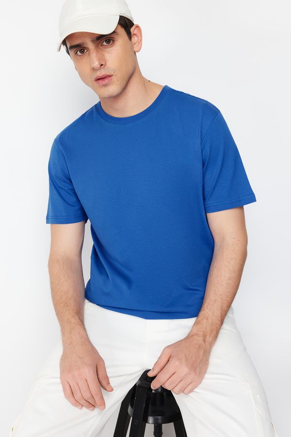 Trendyol Trendyol Blue 100% Regular/Normal Cut T-Shirt