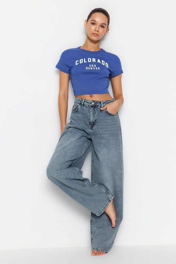 Trendyol Trendyol Blue Low Waist Skater Jeans