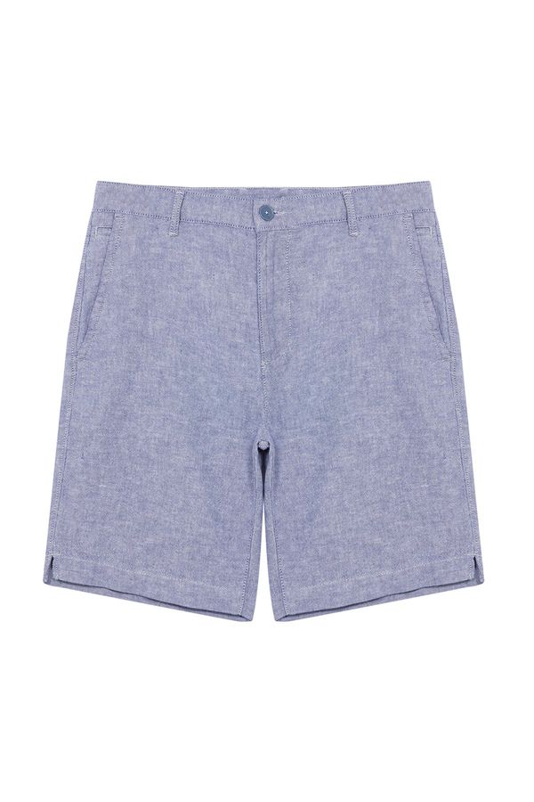 Trendyol Trendyol Blue Regular Fit Linen Look Woven Shorts & Bermuda