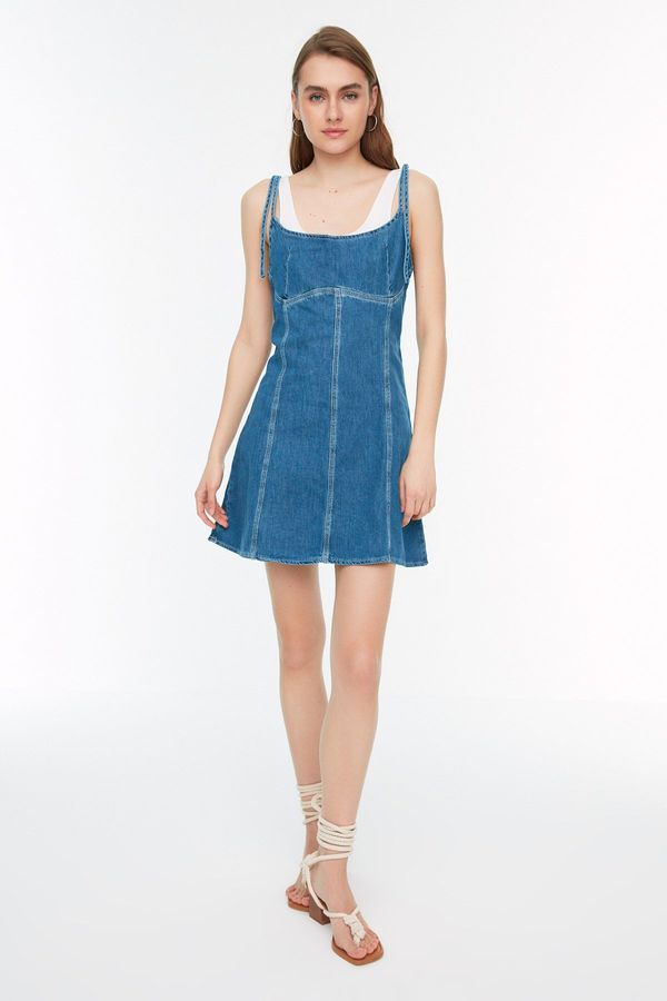 Trendyol Trendyol Blue Strap Denim Dress