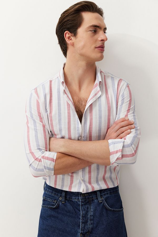 Trendyol Trendyol Blue Striped Summer Shirt