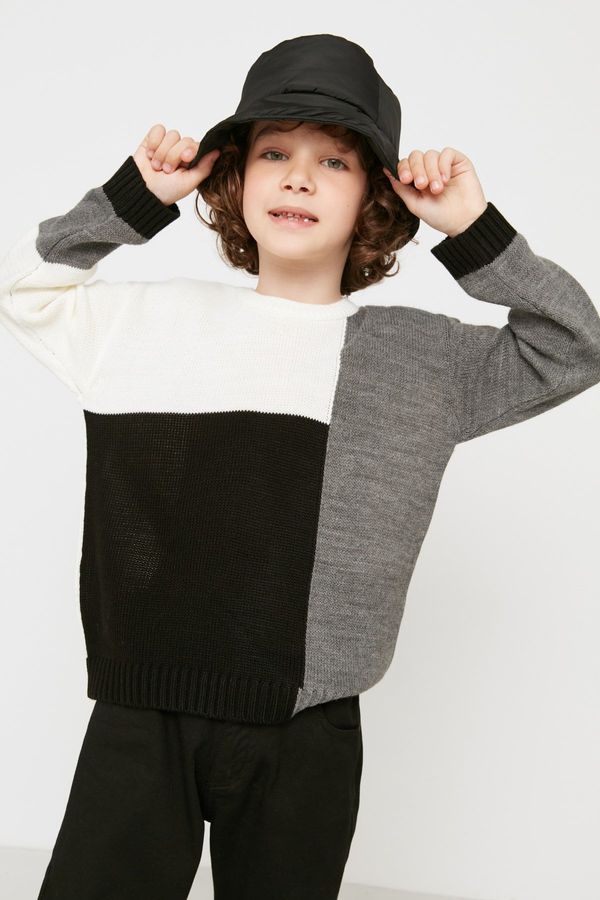 Trendyol Trendyol Boy Multi Color Color Block Knitwear Sweater