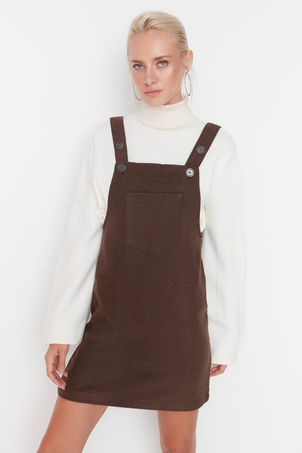 Trendyol Trendyol Brown Mini Gilet Woven Dress