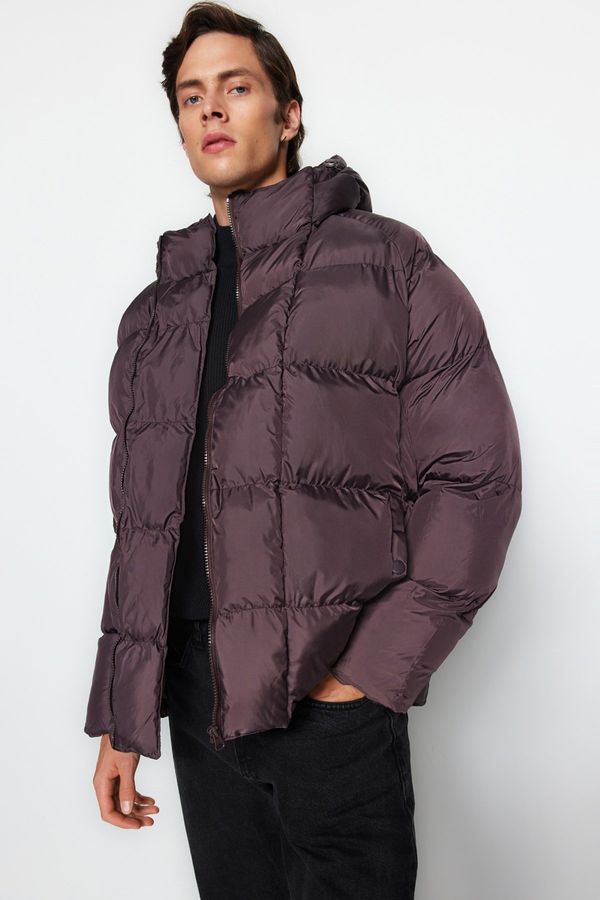 Trendyol Trendyol Brown Oversize Windproof Winter Jacket