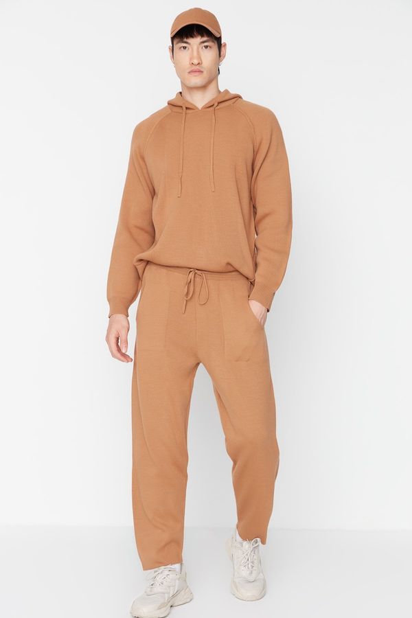 Trendyol Trendyol Camel Mens Carrot Fit Sweater Pants