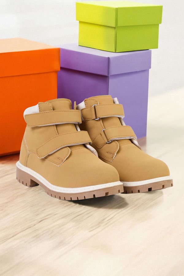 Trendyol Trendyol Camel Velcro Big Girl Kids Boots