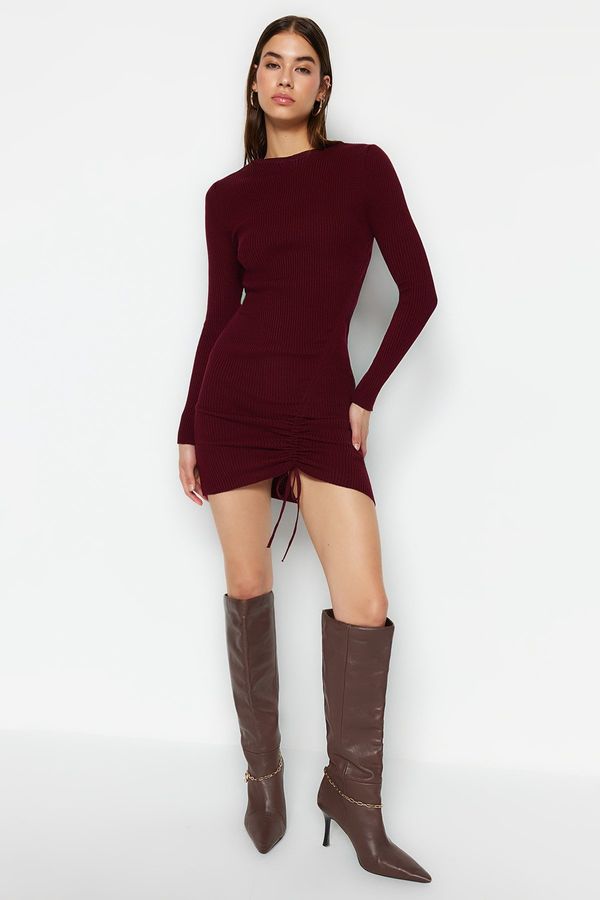 Trendyol Trendyol Claret Red Mini Knitwear Dress