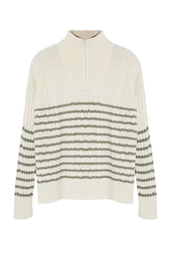 Trendyol Trendyol Cream Wide Fit Knitwear Sweater