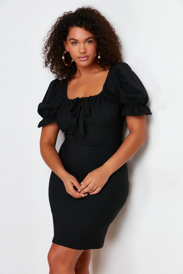 Trendyol Trendyol Curve Black A-Line Mini Woven Dress