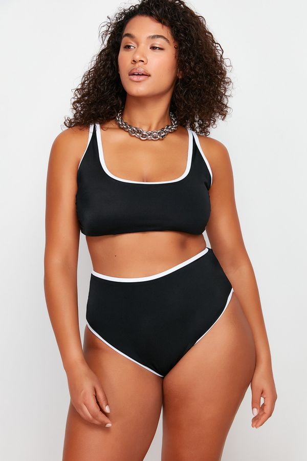 Trendyol Trendyol Curve Black High Waist Bikini Bottom