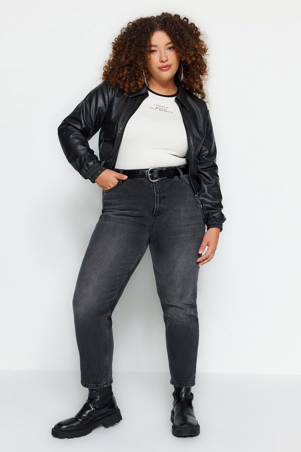 Trendyol Trendyol Curve Black High Waist Mom Jeans