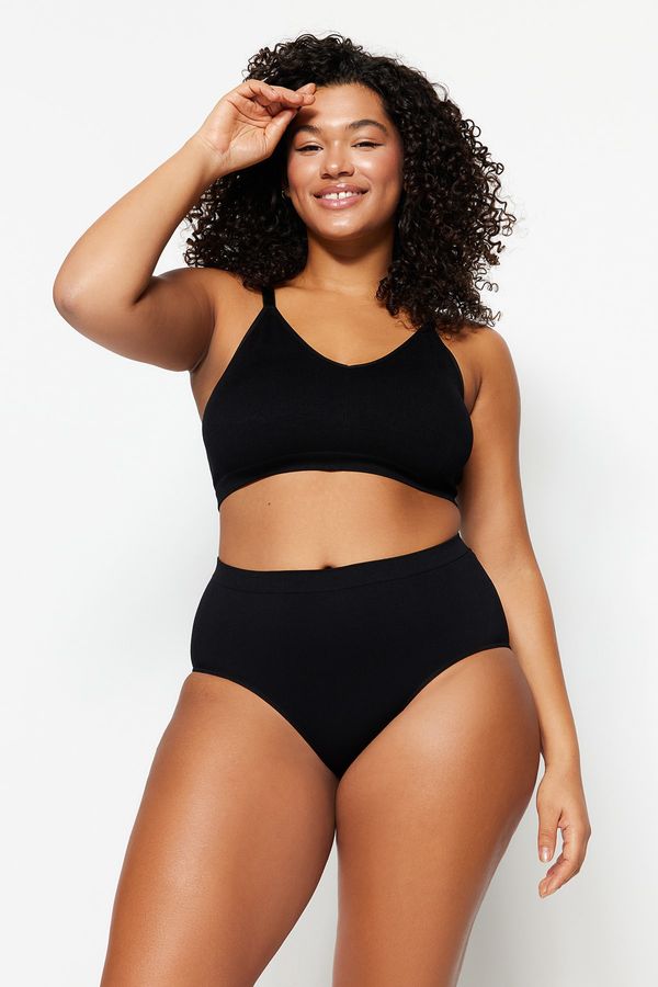 Trendyol Trendyol Curve Black High Waist Seamless Briefs