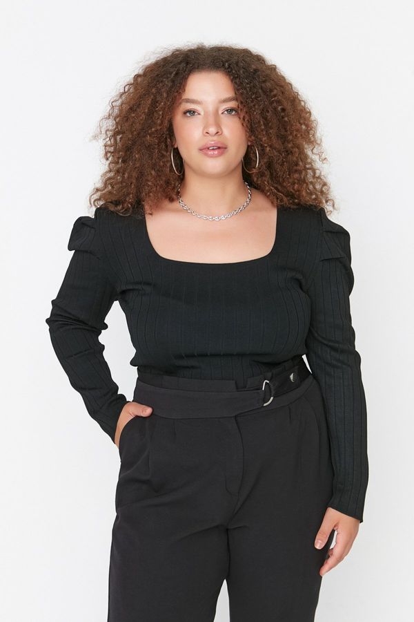 Trendyol Trendyol Curve Black Knitwear Blouse