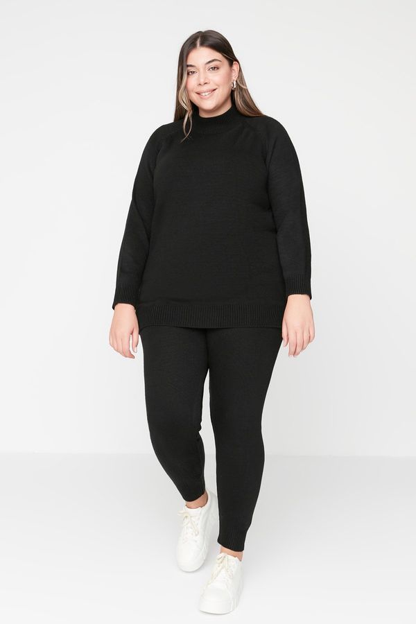 Trendyol Trendyol Curve Black Turtleneck Sweater Top &; Bottom Trousers Set