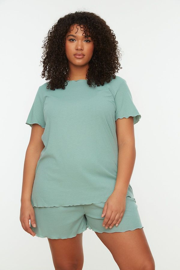 Trendyol Trendyol Curve Mint Knitted Pajama Set