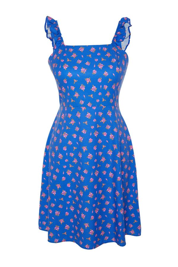 Trendyol Trendyol Curve Multicolored Floral Mini Woven Dress