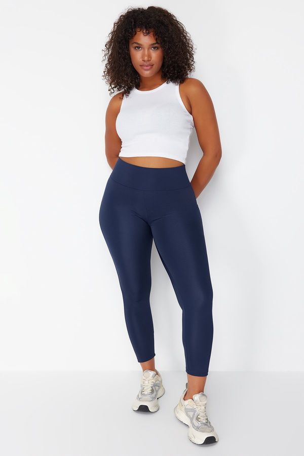 Trendyol Trendyol Curve Navy Blue Knitted Gathering Sports Tights