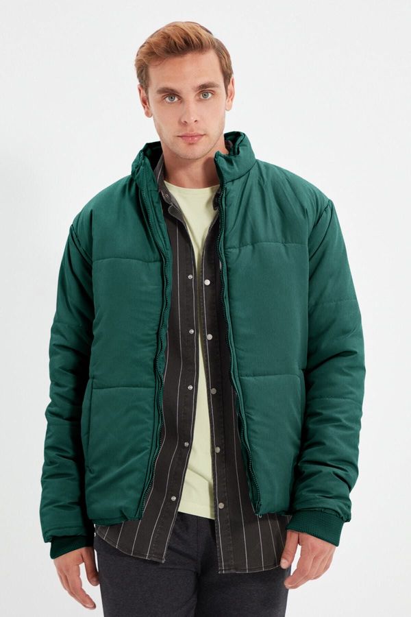 Trendyol Trendyol Dark Green Regular Fit Pocket Puffer Jacket