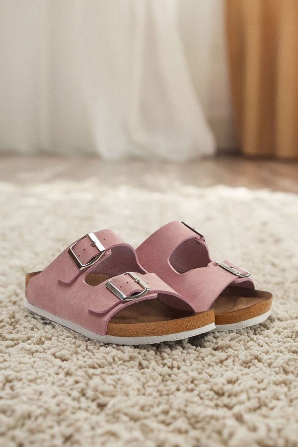 Trendyol Trendyol Dusty Rose Double Buckled Women's Slippers