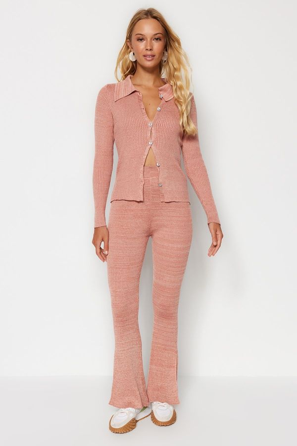 Trendyol Trendyol Dusty Rose Flare Leg Knitwear Trousers