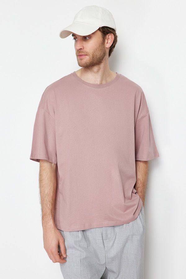 Trendyol Trendyol Dusty Rose Oversize/Wide Cut 100% T-Shirt