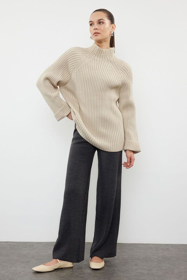 Trendyol Trendyol Ecru Different Colored Sweater-Pants Knitwear Top-Bottom Set