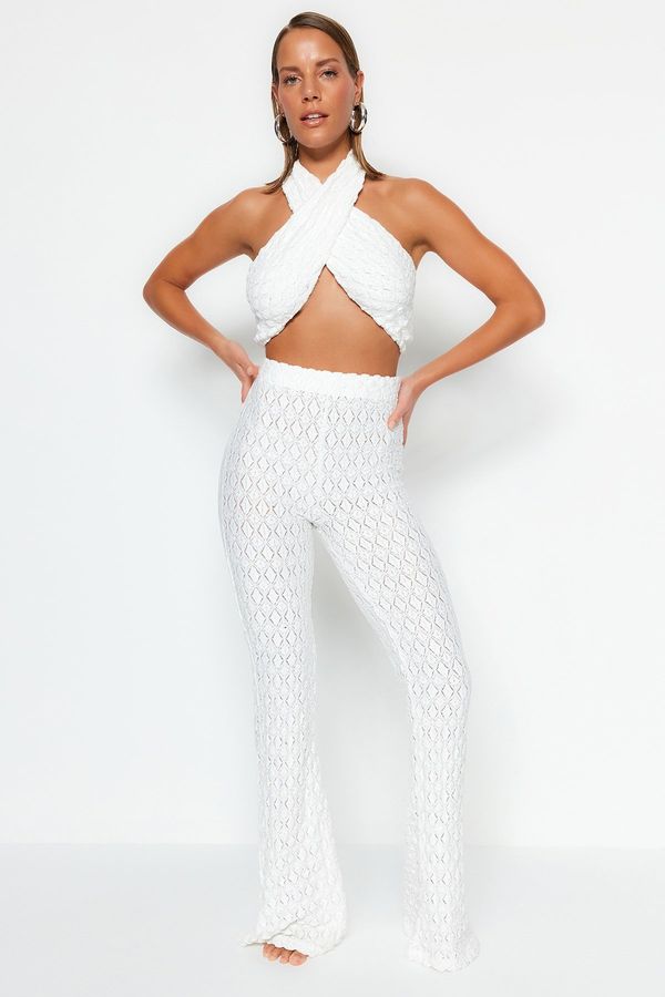 Trendyol Trendyol Ecru Knitted Trousers