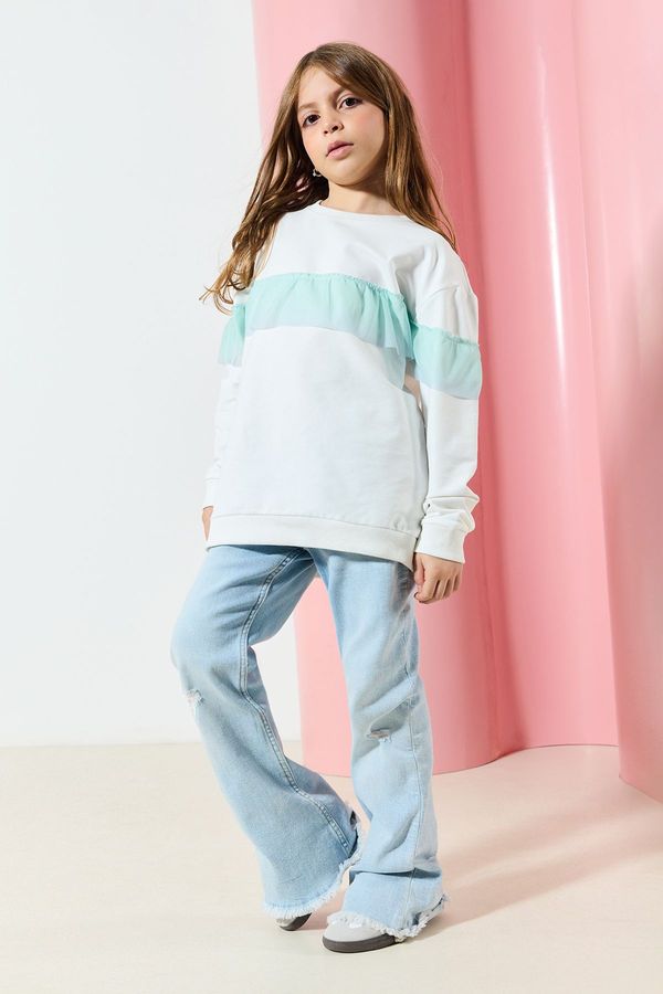 Trendyol Trendyol Ecru Plain Knitted Sweatshirt