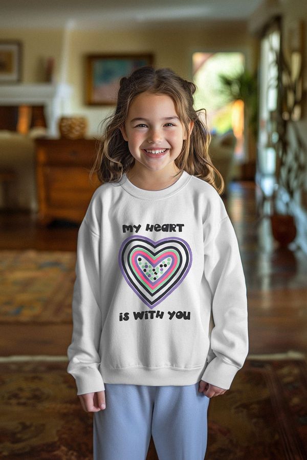 Trendyol Trendyol Ecru*003 Girl Printed Cotton Knitted Sweatshirt