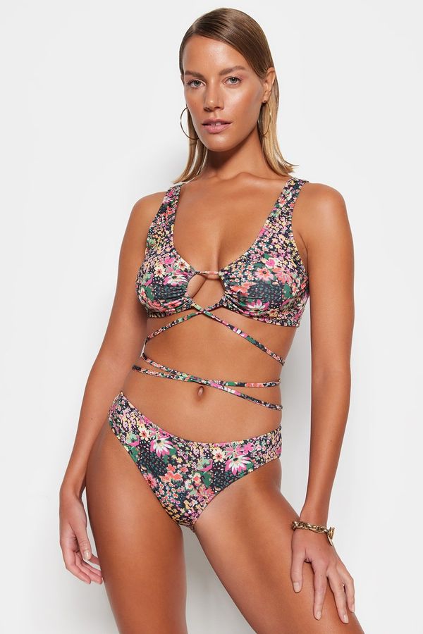 Trendyol Trendyol Floral Patterned Regular Leg Bikini Bottom