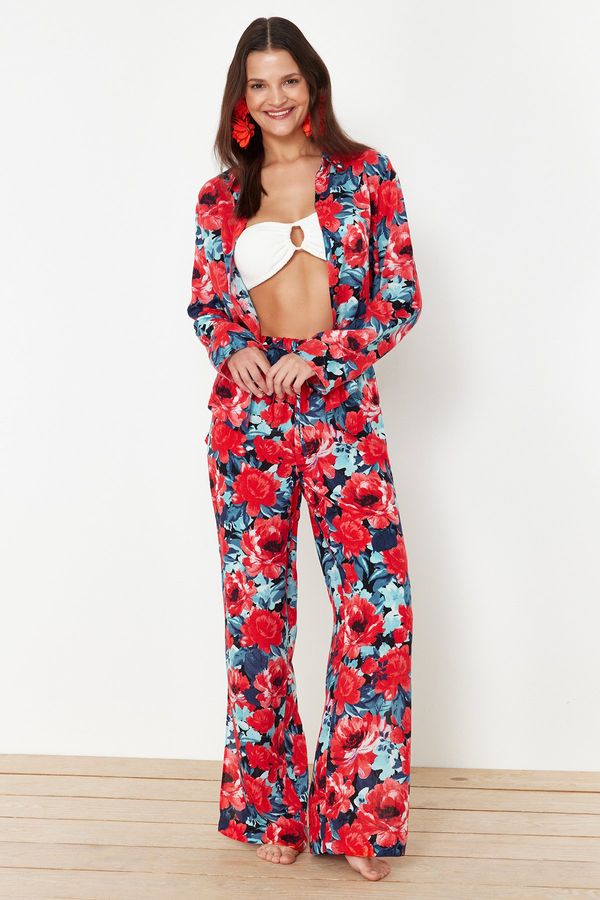 Trendyol Trendyol Floral Patterned Woven Shirt and Pants Suit