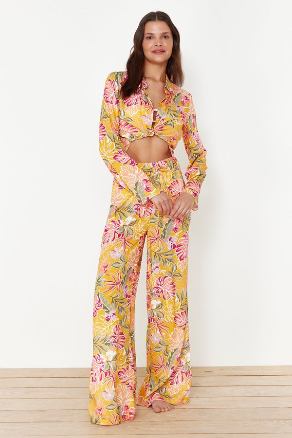Trendyol Trendyol Floral Patterned Woven Shirt and Pants Suit