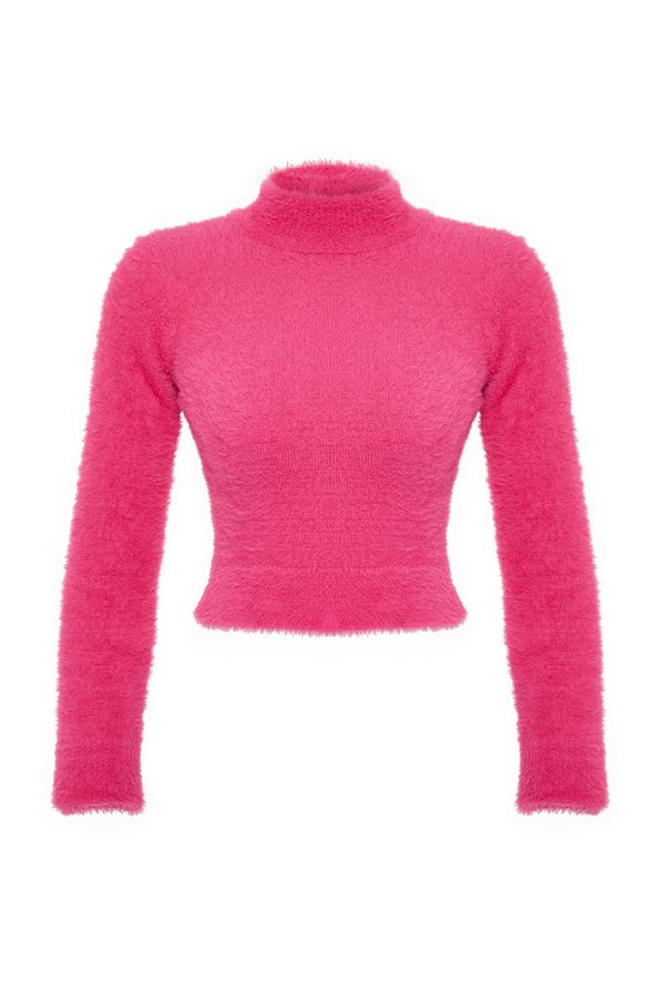 Trendyol Trendyol Fuchsia Feather Knitwear Sweater