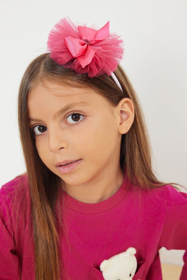 Trendyol Trendyol Girl Ribbon Fuchsia Crown Buckle