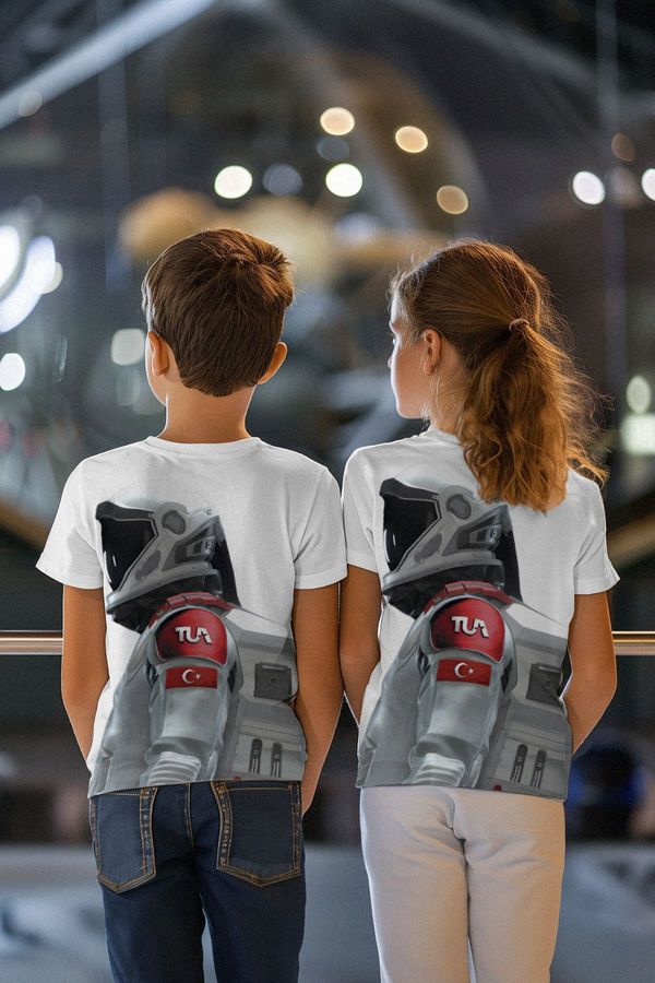 Trendyol Trendyol Girls-Boys Unisex Alper Gezeravcı First Astronaut Printed Regular Cut T-shirt