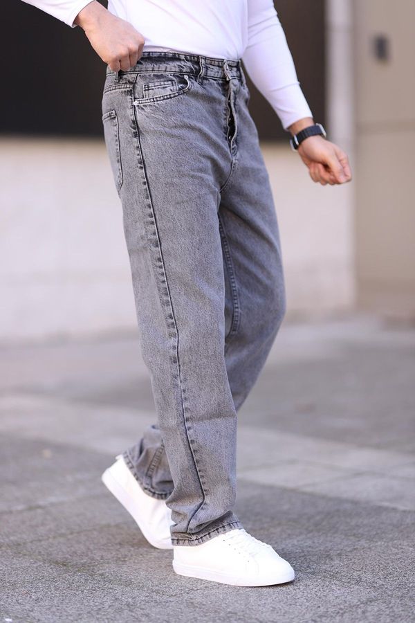 Trendyol Trendyol Gray Baggy Fit Jeans Denim Trousers