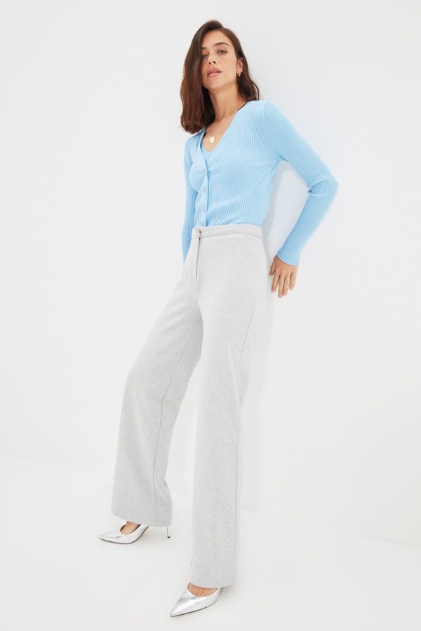 Trendyol Trendyol Gray Flare Knitted Trousers