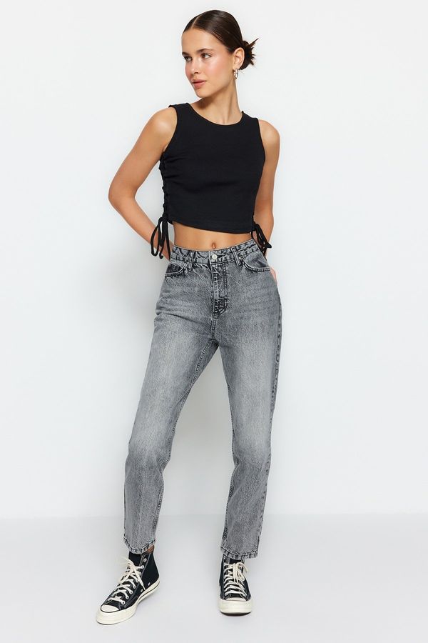 Trendyol Trendyol Gray More Sustainable High Waist Mom Jeans