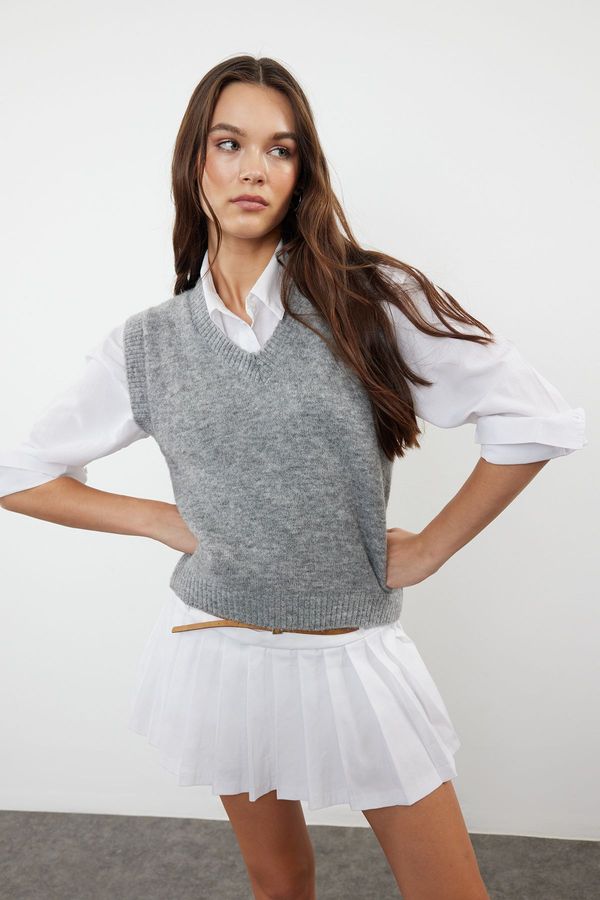 Trendyol Trendyol Gray Wool Knitwear Sweater