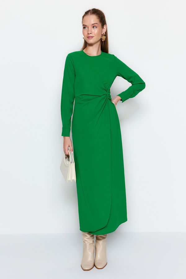 Trendyol Trendyol Green Accessory Detail Aerobin Woven Dress