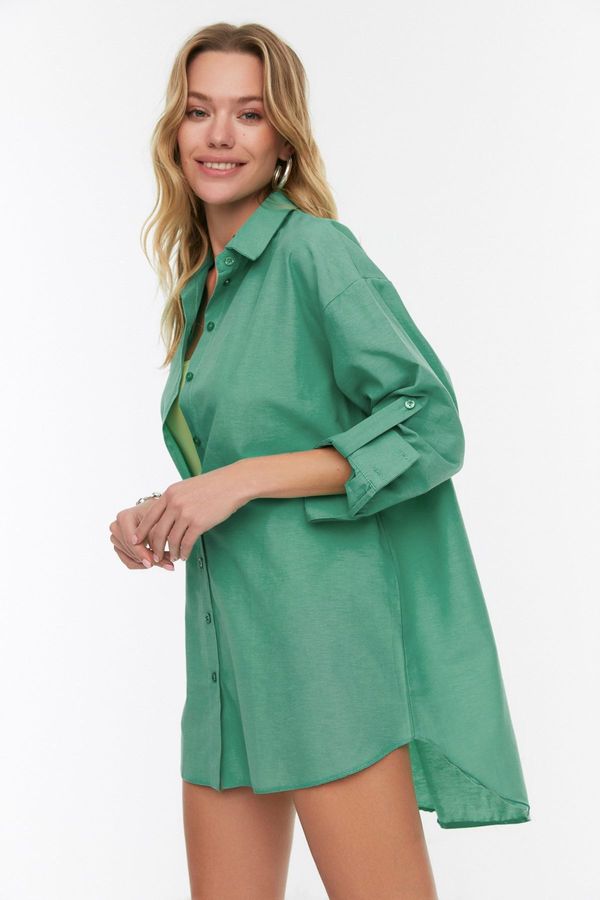 Trendyol Trendyol Green Detailed Shirt