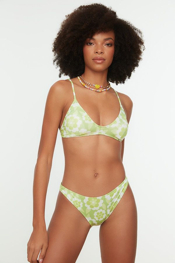 Trendyol Trendyol Green Floral Print Bikini Set