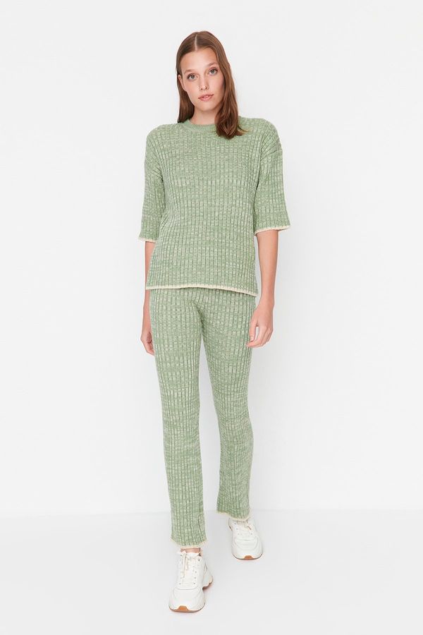 Trendyol Trendyol Green Gradient Patterned Sweater Top-Top Set